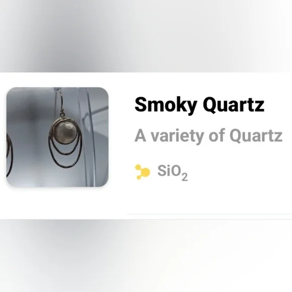 FLASH SALE Smoky Quartz and Sterling silver hook Earrings made in Israel 925 - Picture 8 of 8